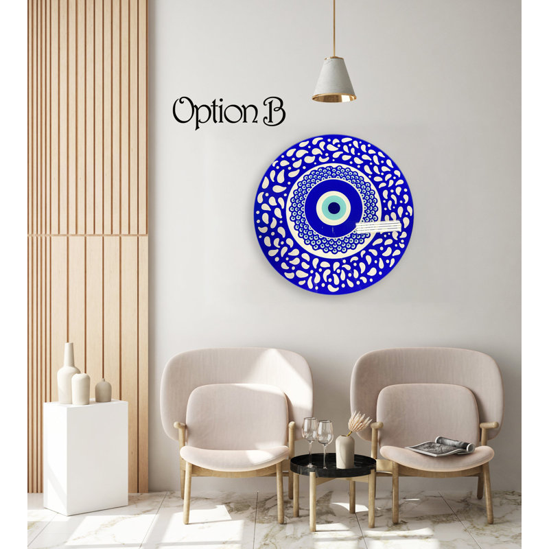 Evil Eye - Art audacieux sans cadre, H 38 po x l 38 po x P 0,75 po