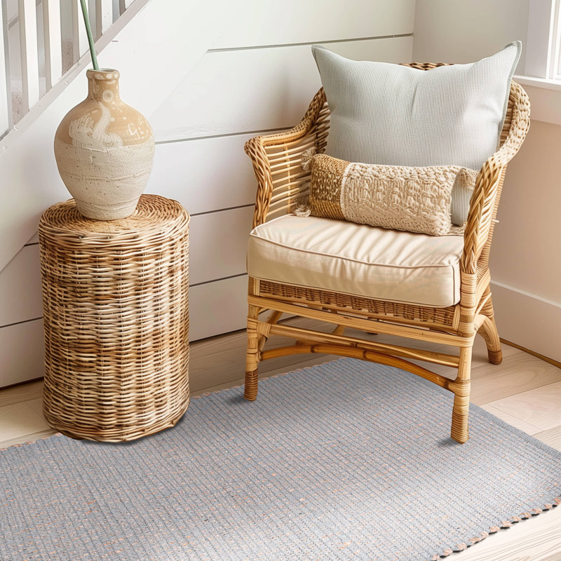 Tapis campagnard en jute et coton Colston, Rectangle 2 pi x 3 pi
