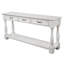 Console en bois de 63 pouces de long avec 3 tiroirs et 1 tablette inférieure pour le canapé d'entrée très facile à assembler (blanc antique)-993086298