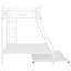 Lit simple sur lit double avec structure en acier robuste, lit superposé avec lit gigogne simple, échelles à deux côtés-1346274228