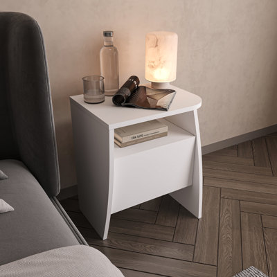 Table de chevet Livo - armoire et tablette à 2 niveaux (ensemble de 2) 