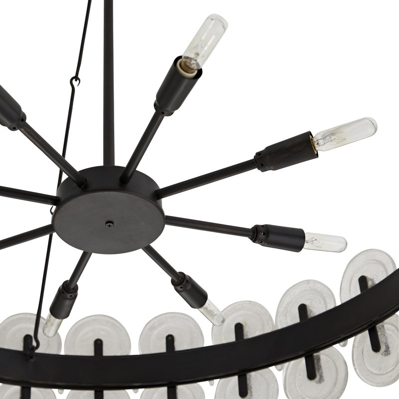 Laura Kirar Rondelle 8 - Light Unique / Statement Drum Chandelier
