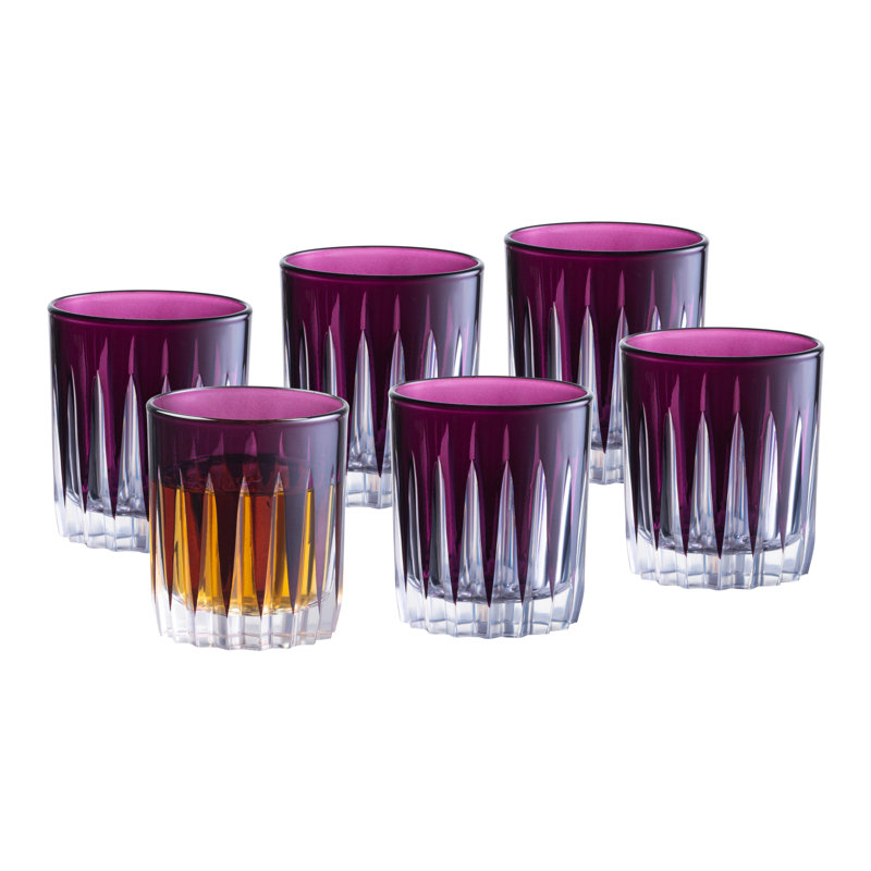 Colored Shot Glass - Blue (Cobalt)  Liquor Glasses - Set of 6 - 2.6 oz., Made in Europe, Amethyst