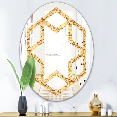 Miroir mural avec cadre étoile hexagonale