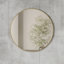 Miroir mural rond de 34 pouces avec cadre métallique pour salle de bain, entrée, salon-39722032