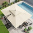11' X 9' Rectangular Cantilever Umbrella With Weighted Base