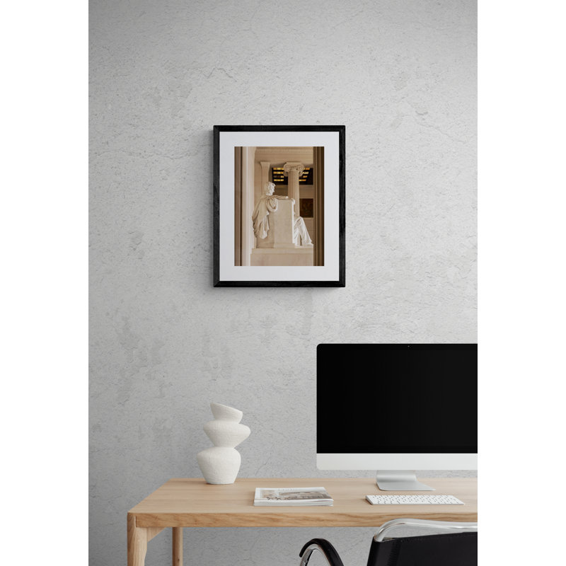 Abraham Lincoln from the Side Framed Photographic Print, 20" H x 16" W, Black Framed Paper