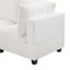 Canapé modulaire en U de 90 po Modern Canapé modulaire avec repose-pieds mobile, table basse avec appareils de chargement cachés pour le salon, blanc-1423446254