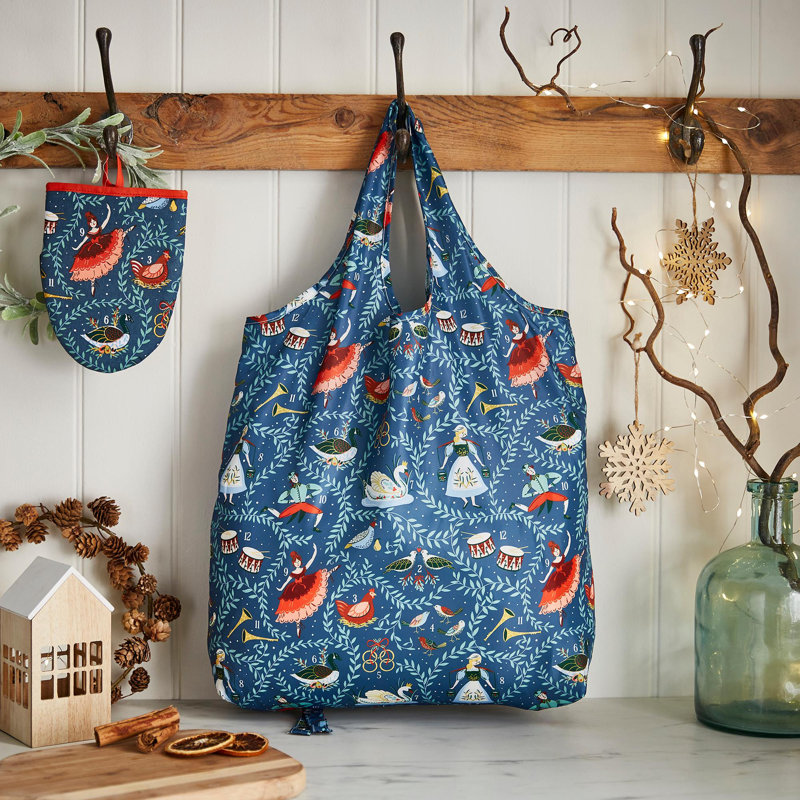 Ulster Weavers 12 Days of Christmas Packable Bag Green