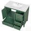 Meuble-lavabo de salle de bain avec lavabo, portes à fermeture douce, 4 tiroirs, structure en bois massif-634915252