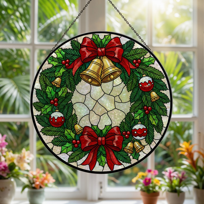 Vitrail de guirlande de Noël 12 "H 12"