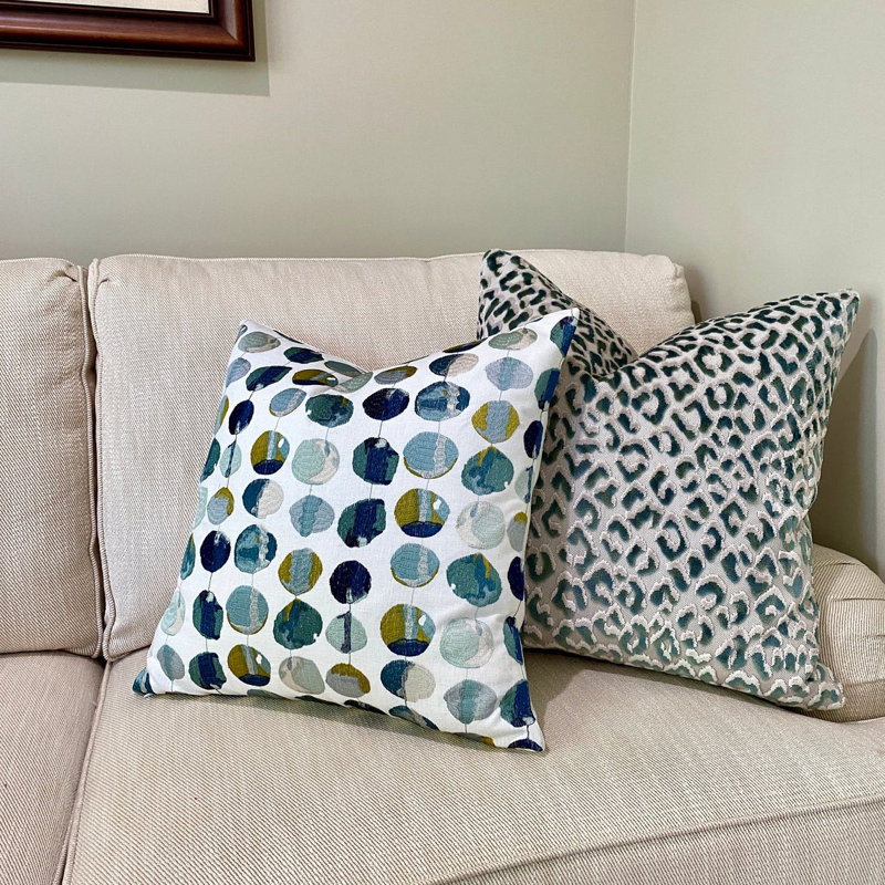 Housse de coussin en velours, Bleu marine, 20 po x 20 po
