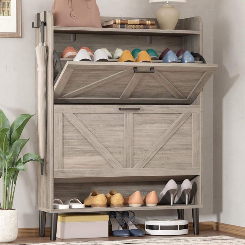 Narrow Hidden Shoe Rack