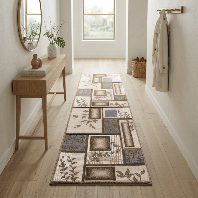 Alexia Collection Geometric Modern & Contemporary Area Rug, 8'1 Runner