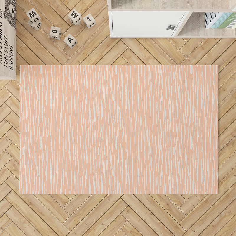 Spectrum Strands Kids Play Mat, Peach/Orange