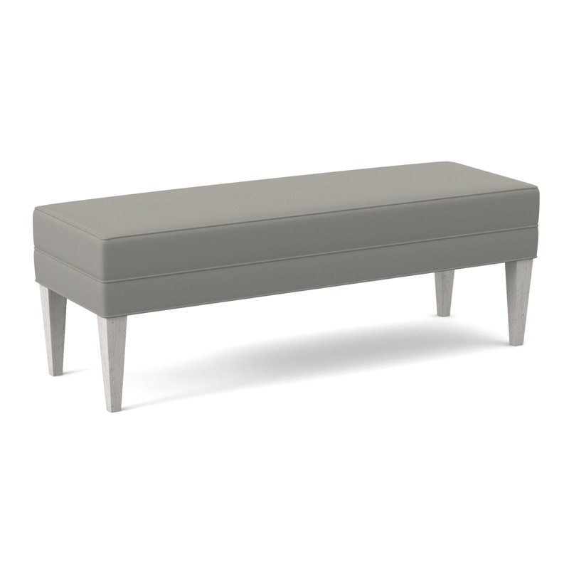 Livery Upholstered Bench, Bisque, Fizz Ivory