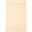 Tapis à main one-of-kind-noué la 2010 crème 5 pi 1 po x 7 pi. aire de laine 10 po Grogan