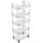 Clear 5 Tier Rolling Utility Cart With Wheels,Modern Bedside Cart For Baby Essentials,Nursery,Diaper Caddy,Baby Supplies,Rolling Storage Cart