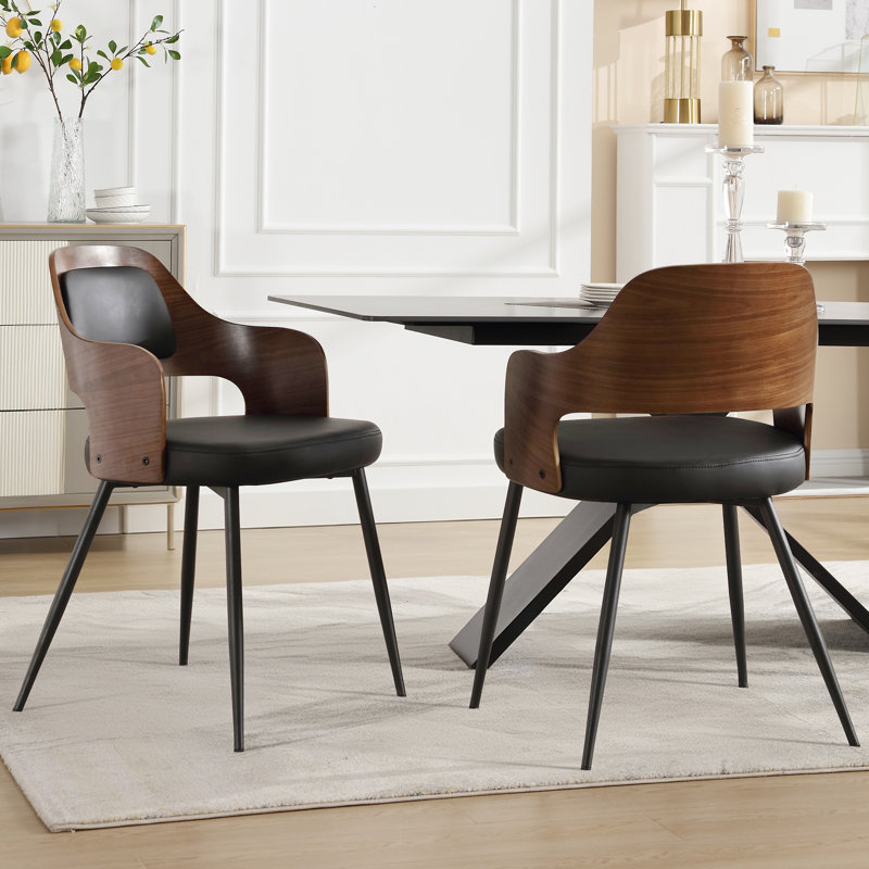 Keana Arm Dining Chair, Black