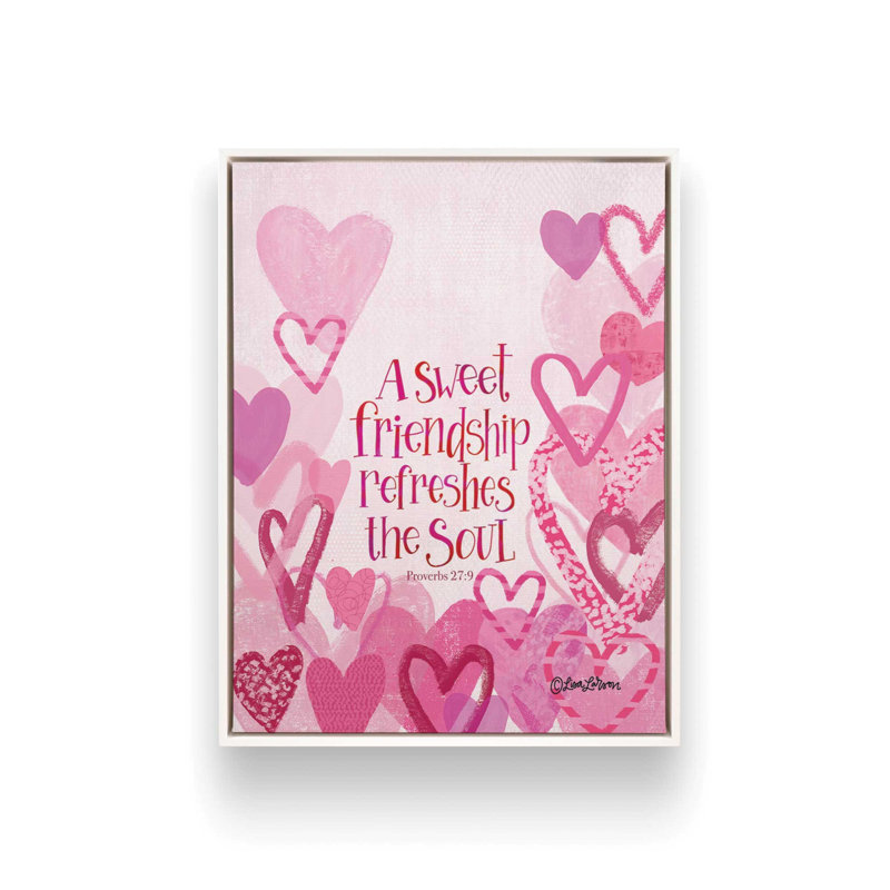 «A Sweet Friendship» par Lisa Larson, reproduction d'art, L 30 x H 40, Blanc, Toile avec cadre