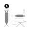 Brabantia Size A Ironing Board with Steam Iron Rest-91900794