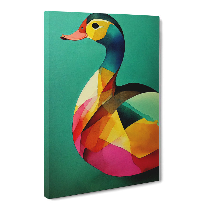 Watercolour Duck Vol.3 - Wrapped Canvas, 50cm H x 35cm W x 3cm D