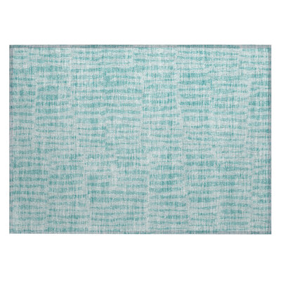Washable Striped Indoor / Outdoor Rug