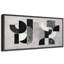 Abstrait noir et blanc, motif d'arche géométrique, photos de salon moderne, impression sur toile encadrée-126092708-126092712