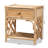 Carthers 19.7'' Tall 1 - Drawer Rattan Nightstand in Natural Brown