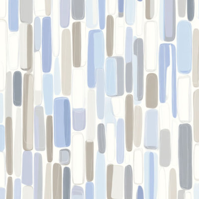 Peel and Stick Wallpaper Blue stripe coastal ocean modern  minimalist Abstract Wavy neutral Contact Paper Removable Self Adhesive Wall Mural Wall Decor for Bedroom Kitchen Cabinets 24in x 118in