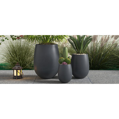 Pot à fleurs rond extérieur léger avec trou de drainage et bouchon Aero