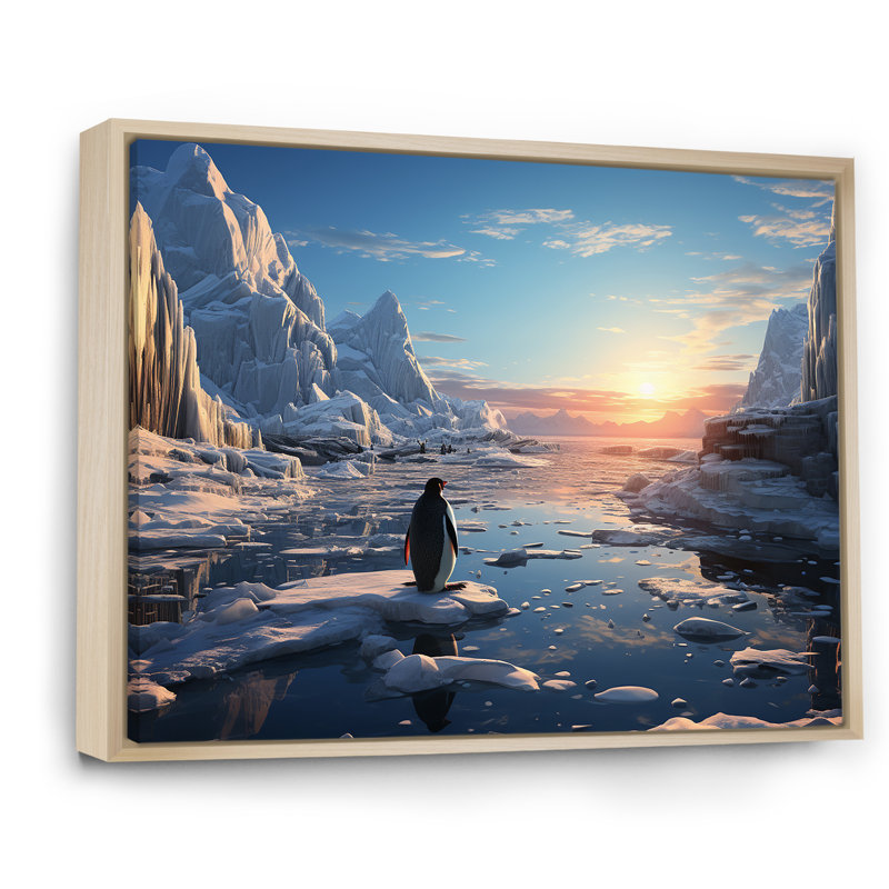 Pionniers des neiges, H 30 po x l 40 po x P 1,5 po, Cadre flottant naturel