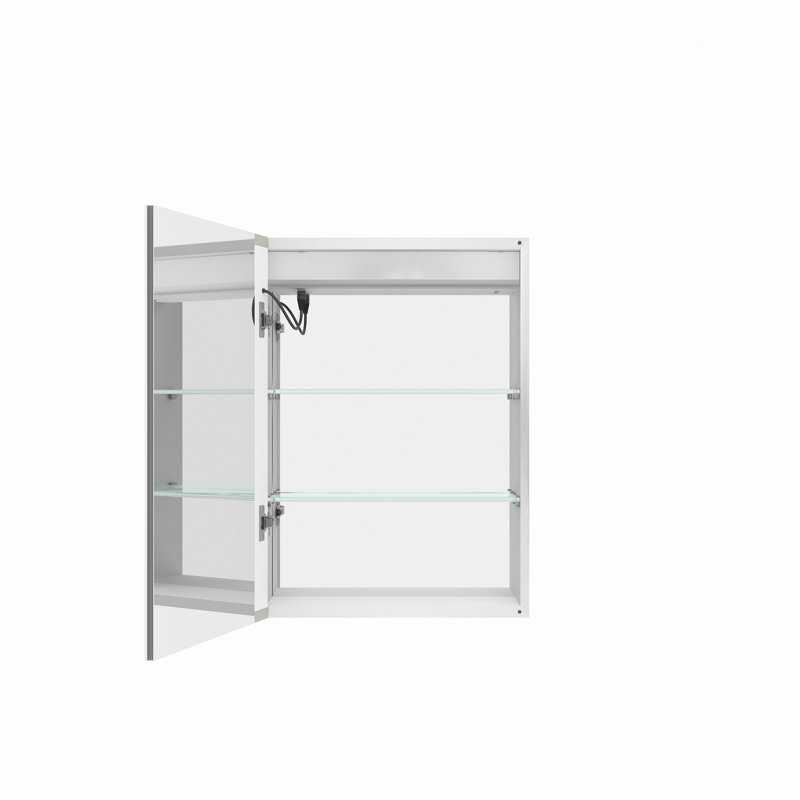 Armoire de salle de bain avec miroir à fixation murale à DEL pour salle de bain