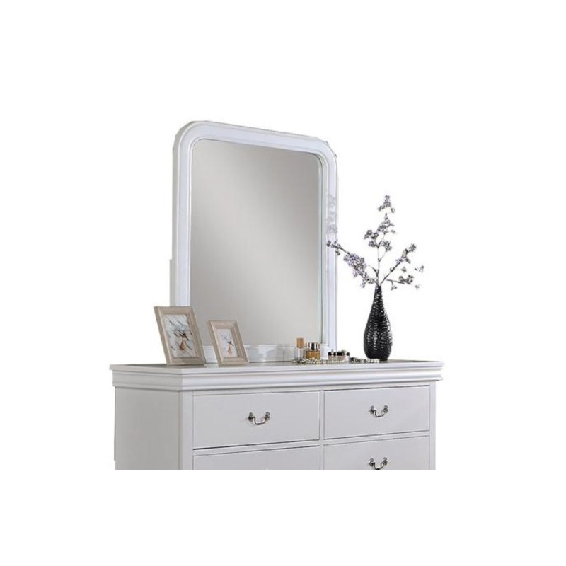 Miroir de commode Gira, Blanc
