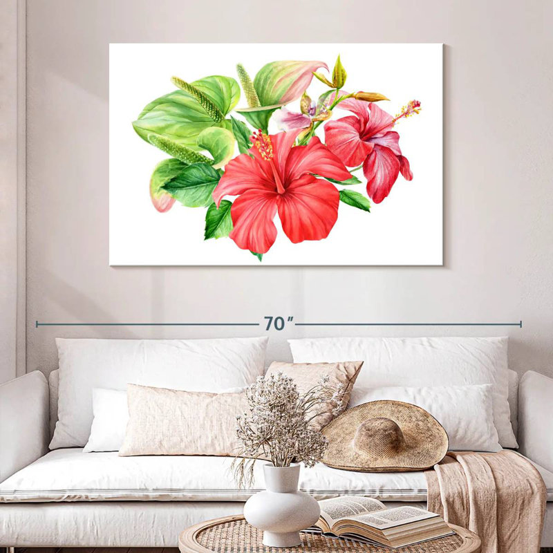 Bouquet d'hibiscus Harnek, H 24 po x l 36 po