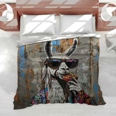 Édredon lama pour animaux éclectique