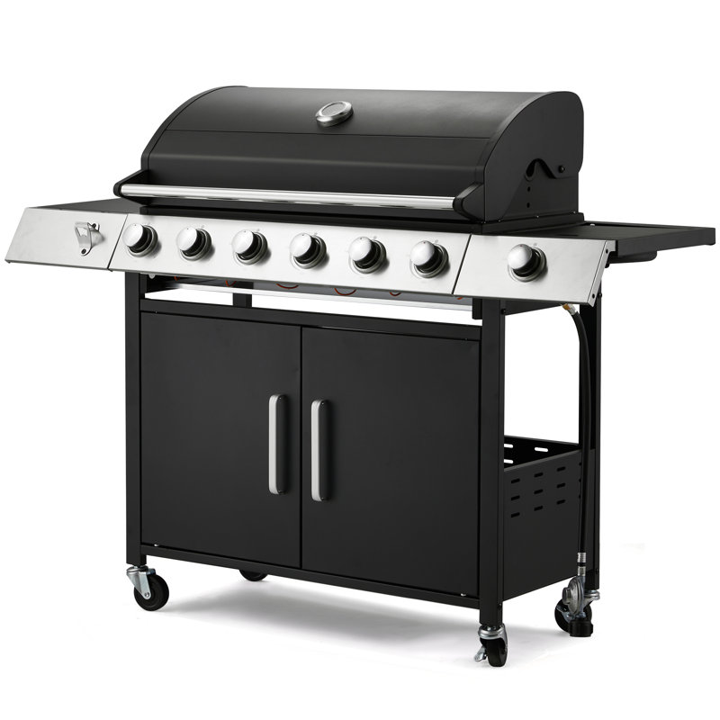 6-burner Propane Gas Grill With Side Burner
