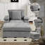 Fauteuil d'appoint surdimensionné en chenille avec repose-pieds-1159891353