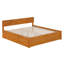 Lit plateforme en bois massif avec pied de lit et gigogne Orlando-96140339