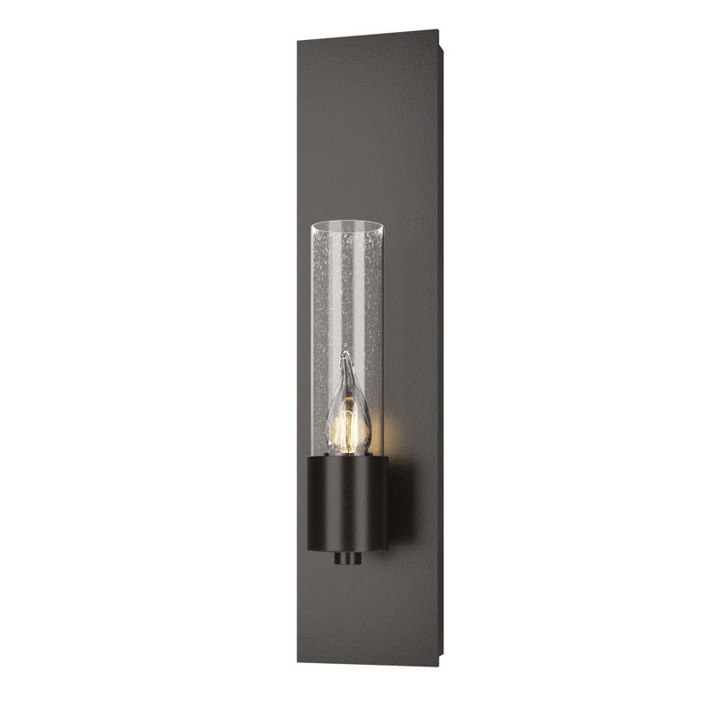 Pillar 1 - Light Armed Sconce, Oil Rubbed Bronze, Seeded Clear