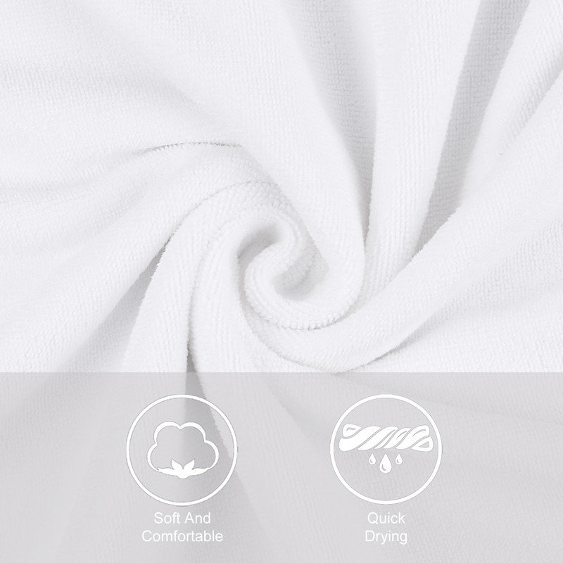 Microfiber Bath Towel Set for Bathroom,4 Pieces 30" x 60", White