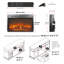 Foyer électrique encastré, chauffage ultra-mince avec bûches factices et flamme réaliste, télécommande avec minuterie et protection contre la surchauffe-1040241040