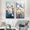 Pivoines dans le champ du matin I - Floral, art mural en métal 2 pièces