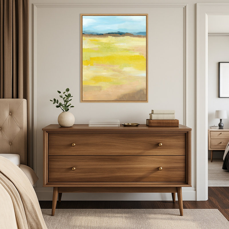 "Expansive Sky Over Open Fields II" par Hannah Dawson, reproduction d'art sur toile encadrée
