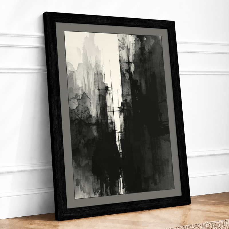 Urban Alleyway Industrial - Framed Print, A2 - 59.4 x 42.0 cm, Black