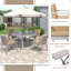Ensembles de salle à manger de patio durables, en bois et en métal, style rustique pour la cour