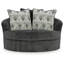 Chaise pivotante et demi en polyester de 56 pouces de largeur Biddeford-96679164