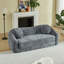 Canapé inclinable incurvé convertible sans assemblage requis-1025306116