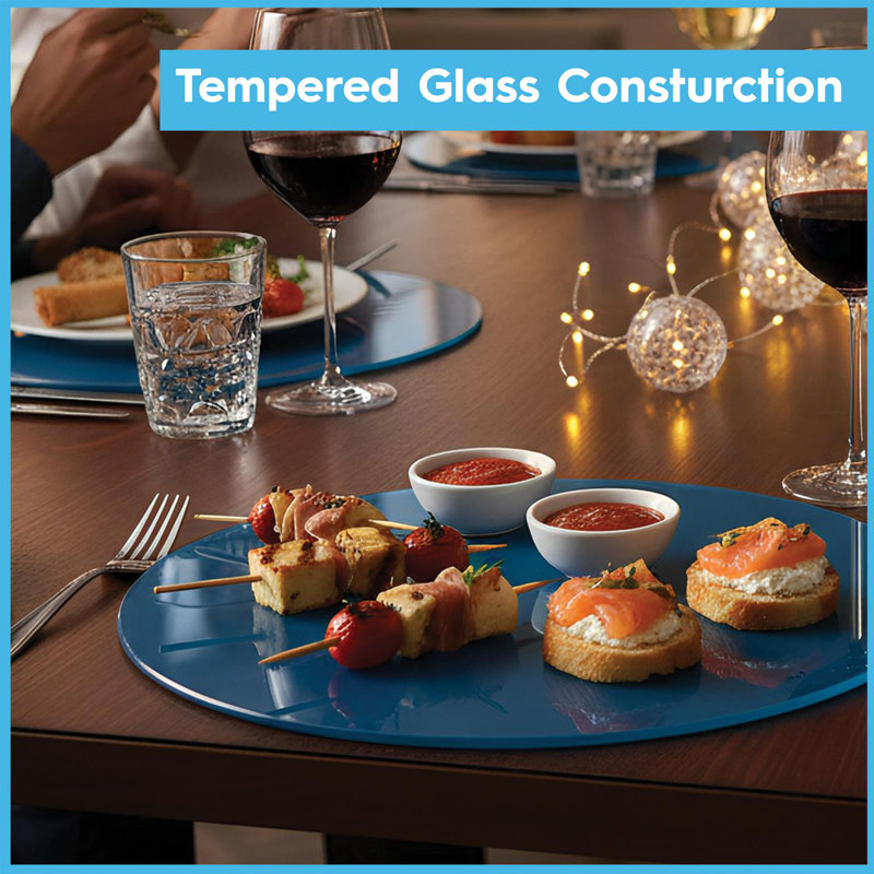 Harbour Housewares - Glass Placemats, Black