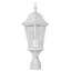 Lampadaire d'extérieur Charlton Home® Traditional Creek avec verre transparent pour allées et porches, blanc texturé
